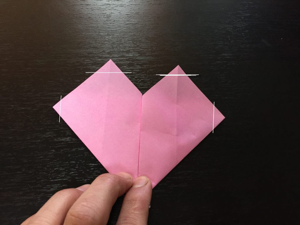折り紙で簡単なハートの折り方手順7