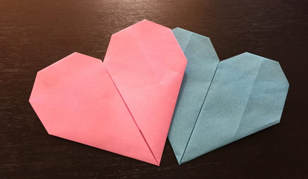 ハート の 折り 方 正方形