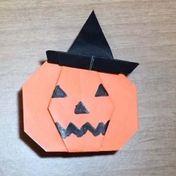 ハロウィン折り紙魔女の帽子簡単な折り方
