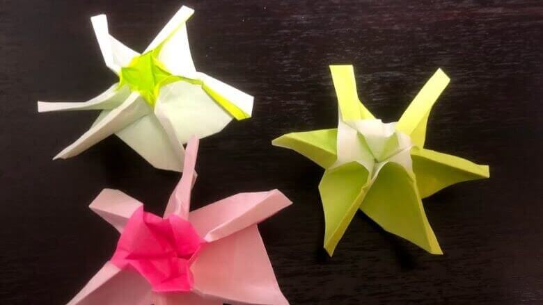 パプリカの花の折り紙駄作